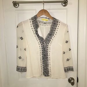 Catherine Malandrino Cream Blouse